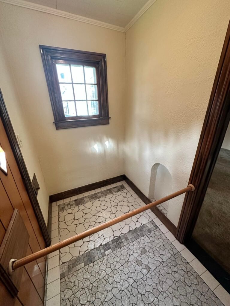 Any idea what this little niche was for? There’s no sign of a patched wall on the other side. It’s in a front entry.